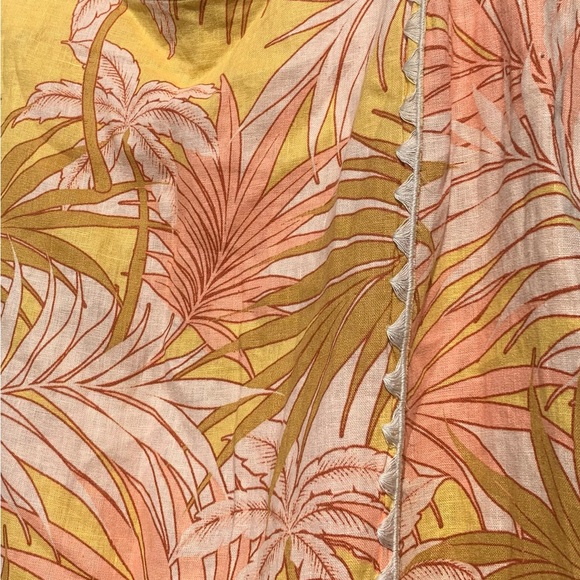 TAHARI linen tropical wrap skirt - Picture 3 of 4